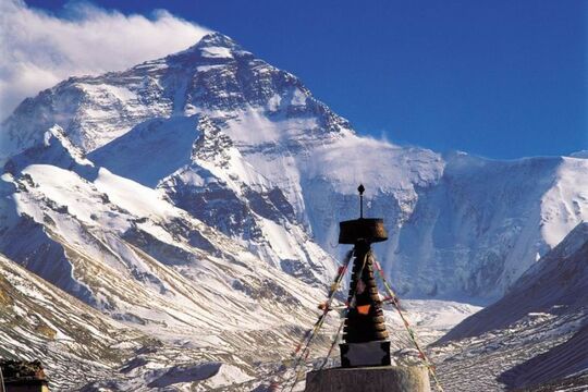 Mt. Everest fra Rongpuk Klosteret